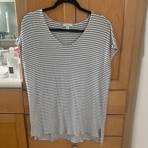 Striped V-Neck Women's Top